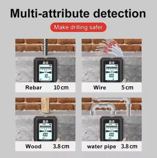 This 3-in-1 electromagnetic radiation detector can precisely measure electric fields, magnetic fields and radio frequency radiation. It features high-definition digital display with sound and light alarm functions, and can also locate steel bars, wires and water pipes within walls. It is multi-functional and serves as a reliable safety assistant for home health monitoring and construction work. It ensures every bit of peace of mind and health.