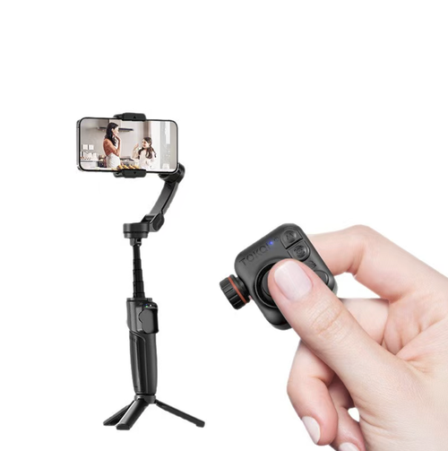Este M05 AI Smartphone Gimbal de 3 eixos possui um sistema de estabilização de 3 eixos para imagens suaves e sem tremores.  Seu módulo de rastreamento com IA embutido permite um seguimento inteligente de 360°,Equipado com uma luz magnética de preenchimento e uma haste de extensão telescópica para moldura flexível, ele suporta controle por gestos, operação remota e muito mais.  Compacto e portátil, é a ferramenta definitiva para Vlogs, transmissões ao vivo e fotografia de viagens.