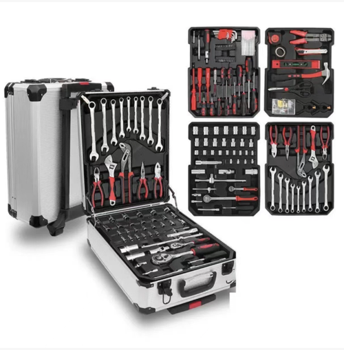 Este conjunto de ferramentas de aço carbono com 187 peças cobre todos os cenários de manutenção e está equipado com uma gama completa de ferramentas.  O material de aço de alto teor de carbono é durável e resistente.  A alavanca antiderrapante facilita a operação.  É adequado para diversos cenários, como uso doméstico, reparo automotivo e reparo de máquinas.  É um conjunto de ferramentas tudo-em-um, adequado tanto para uso diário quanto para manutenção profissional.