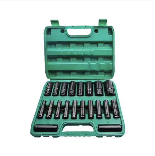 Este conjunto de 20 peças de kit grande de soquete hexagonal estendido para mosca cobre todas as especificações de 8-32mm.É compatível com parafusos de furo profundo com furos profundos estendidos,e é forjado em aço cromo-vanádio para superior resistência ao impacto e durabilidade.É adequada para chaves pneumáticas e chaves elétricas e vem com uma caixa de armazenamento portátil.É um conjunto profissional de ferramentas tudo-em-um para reparo automotivo,reparo mecânico e operações de engenharia.