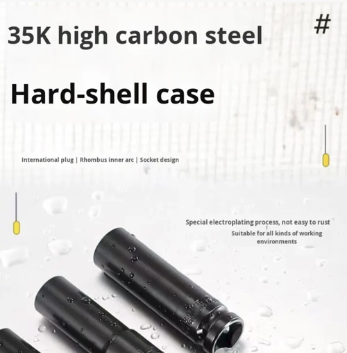 Este conjunto de 20 peças de kit grande de soquete hexagonal estendido para mosca cobre todas as especificações de 8-32mm.É compatível com parafusos de furo profundo com furos profundos estendidos,e é forjado em aço cromo-vanádio para superior resistência ao impacto e durabilidade.É adequada para chaves pneumáticas e chaves elétricas e vem com uma caixa de armazenamento portátil.É um conjunto profissional de ferramentas tudo-em-um para reparo automotivo,reparo mecânico e operações de engenharia.