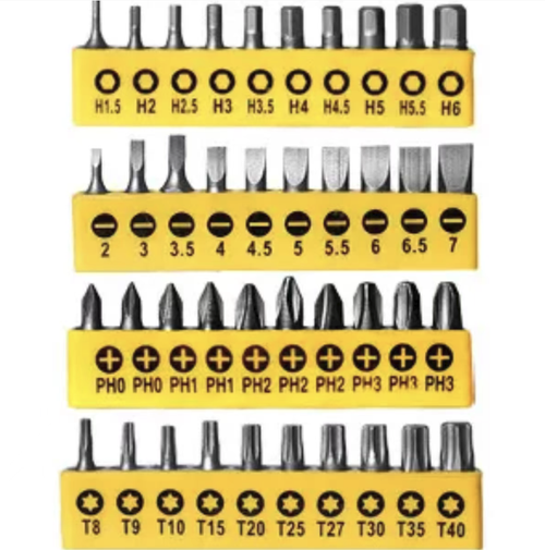 Este conjunto de chaves de fenda multifuncional de nível industrial cobre todos os cenários de manutenção com uma gama completa de especificações para as ponteiras.  É feito de aço com alto teor de carbono, que é durável e resistente.  A alça antiderrapante facilita a operação.  A mini caixa portátil de armazenamento pode ser transportada.  É adequado para reparos domésticos, de veículos e digitais, sendo uma ferramenta portátil completa para manutenção de emergência.