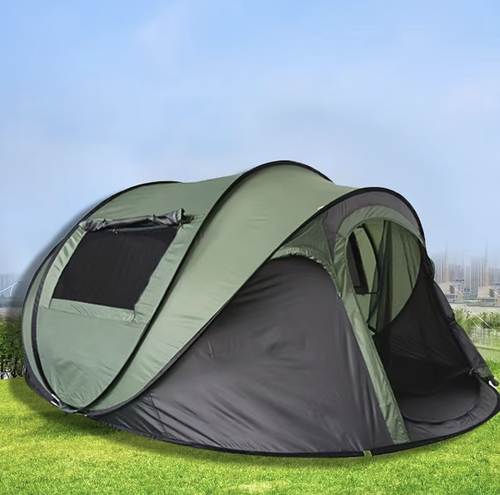 Esta tenda automática de arremesso manual para 3 a 4 pessoas é fácil de montar e abre instantaneamente.  Tem um interior espaçoso, confortável e nada abafado.  É à prova de chuva, à prova de vento e à prova de sol, podendo ser usada em vários cenários.  É portátil e fácil de carregar.  É um equipamento conveniente para acampamento em família e viagens ao ar livre, tornando o camping menos incômodo e permitindo que você aproveite facilmente a natureza.