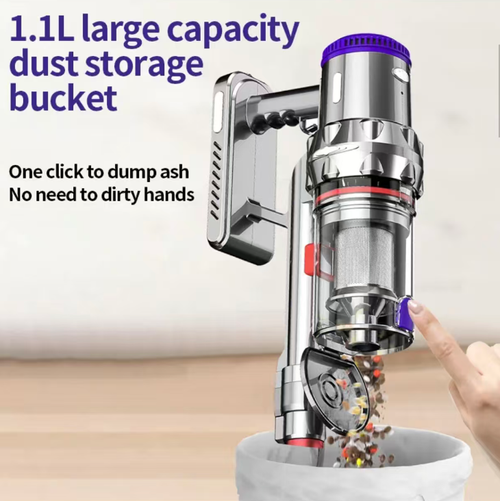 Aspirador portátil sem fio de alta potência, com display digital e ajuste inteligente, sucção potente tanto para limpeza quanto para passar pano em um só, múltiplas cabeças de escova adequadas para todos os cenários domésticos, design vertical sem fio para não limpar pontos cegos, armazenamento na parede economiza espaço, pode ser usado em carros e outros veículos, é uma ferramenta de limpeza completa que ajuda você a se despedir dos problemas domésticos.