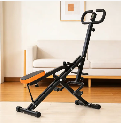 Máquina de exercícios para cavalo em casa, simulando a trajetória de cavalgada com baixo impacto para treinar a cintura e o abdômen, criando abdominais em abdômen e uma bumbuma arredondada.  Design silencioso e dobrável, amigável para espaços pequenos.  Com um painel inteligente de contagem para planejamento de treinamento científico, resistência ajustável.  Até iniciantes podem começar facilmente.  É um item indispensável para pessoas preguiçosas para modelar o corpo em casa.