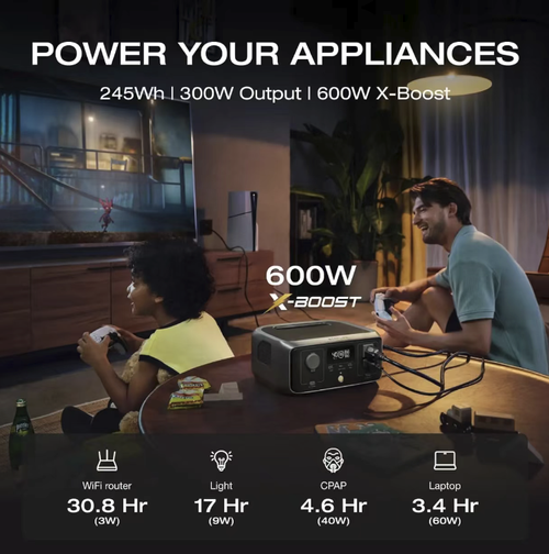 Este power bank externo ECOFLOW Zhonghao 3 com carregamento rápido oferece carregamento ultrarrápido, alta potência de 220V e soluções de carregamento em múltiplos cenários.  Com apenas um power bank, ele pode alimentar todos os seus dispositivos, permitindo que você aproveite a conveniência de um fornecimento de eletricidade em casa enquanto está ao ar livre.  É um dispositivo essencial de armazenamento de energia tanto para campistas autônomos quanto para famílias em situações de emergência.