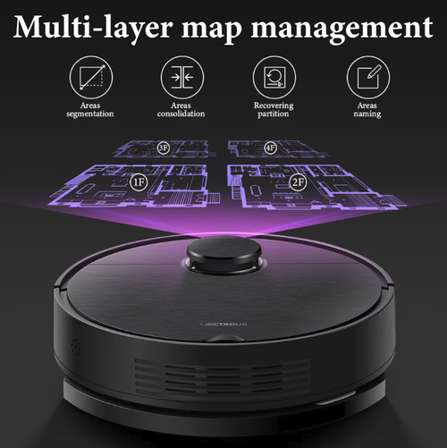 O robô inteligente de limpeza de pisos L7S utiliza navegação por radar a laser LDS para planejamento e limpeza precisos.  Ele pode ser controlado remotamente pelo aplicativo móvel para gerenciamento de área.  Com forte potência de sucção, ele garante que não limpe o ponto cego e tem uma longa duração da bateria para recarga automática.  É uma ferramenta completa de limpeza e gestão residencial que libera suas mãos.  A escolha ideal para se despedir dos problemas domésticos