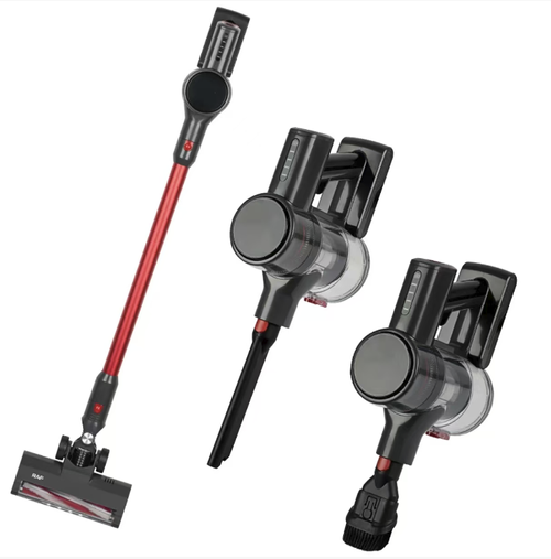 Aspirador doméstico sem fio, com design de sucção potente e bocal multifuncional três em um, adequado para a limpeza completa da casa. Sem fio e portátil, leve e fácil de usar. A descarga automática do recipiente de pó é simples e prática. É uma ferramenta eficiente para a remoção de poeira e a limpeza de pelos de animais de estimação. Diga adeus ao atrito e às limitações dos aspiradores com fio. Tornando a limpeza doméstica mais fácil e tranquila.