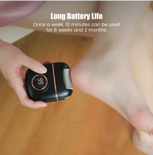 Esfoliador de pés elétrico, com controle de dupla velocidade e cabeças de alta e baixa velocidade, remove eficientemente a pele morta e os calos. Equipado com tela LCD e iluminação LED, possui um corpo à prova d'água que é fácil de limpar. O modelo com carregamento tem uma longa duração da bateria, tornando conveniente eliminar áreas ásperas nos calcanhares e nutrir a pele dos pés suave e delicada. Uma ferramenta excelente para o cuidado diário dos pés sem complicações.