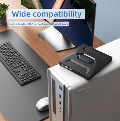 Unidade externa multifuncional para gravação de DVD, com sete funções em um, equipada com interfaces duplas USB e Type-C, integrando múltiplas portas USB e dois slots para cartões. Conecte e use sem necessidade de drivers, mecanismo resistente a impactos e silencioso, com leitura, escrita e gravação suave de discos. Leve e portátil, compatível com computadores. Uso multifuncional para reprodução de áudio e vídeo, backup de arquivos e expansão de periféricos.