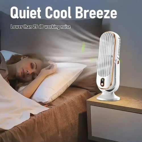 Ventilador de trabalho em forma de microfone com bateria sem fio de 4000mAh, ajuste de vento em cinco velocidades com display digital de alta definição e ajuste de vento em múltiplos ângulos de 720°. Motor de baixo ruído que opera silenciosamente. Carregamento rápido via Tipo-C. Design compacto, Um ventilador de resfriamento prático para o ambiente de trabalho no verão. É um ótimo acessório para estudantes e profissionais de escritório que desejam se refrescar durante o dia.