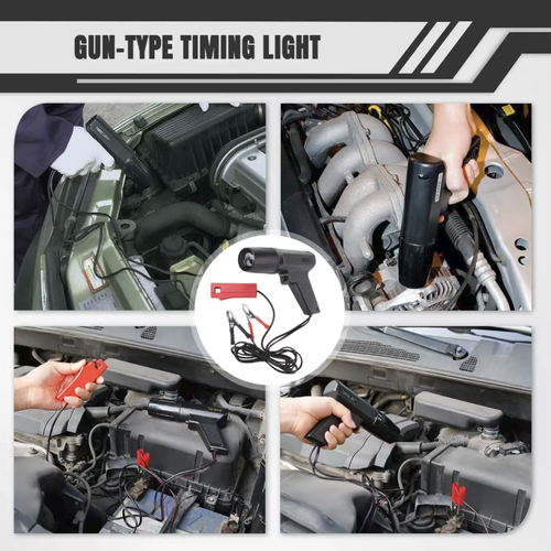 Lâmpada especial para detecção de sincronização de ignição para motores a gasolina, O corpo em forma de pistola é resistente e protegido contra quedas. A luz de xenônio de alta intensidade proporciona uma observação nítida. Calibração precisa da sincronização de ignição, melhorando o rendimento e o consumo de combustível. O conjunto completo de acessórios é portátil e pode ser armazenado de forma conveniente. É uma ferramenta essencial para reparos e manutenção automotiva.