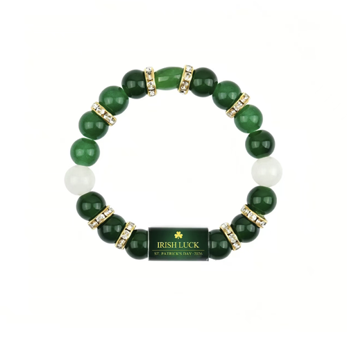 Encomende hoje e receberá 2 pulseiras de tigre-verde. Possuem um design com cordão elástico para fácil uso. A pulseira é composta por contas redondas verdes e brancas entrelaçadas com diamantes, e decorada com um painel ornamental no centro, criando uma atmosfera festiva. Recomenda-se removê-las ao tomar banho ou nadar. São adequadas para usar em festas e também podem ser oferecidas como pequenos presentes durante as celebrações.