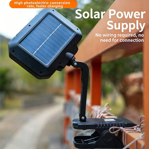 Esta lâmpada solar de parede do tipo clipe está equipada com sensor de presença humana. Ligar-se automaticamente ao detectar a presença de uma pessoa no escuro. A cabeça da lâmpada pode girar em múltiplos ângulos e pode ser fixada ou montada com clip. A carcaça possui proteção para uso externo. Oferece múltiplas configurações de iluminação, podendo ser utilizada como luz noturna no jardim ou como luz de estudo sobre o escritório. Utiliza energia solar para carregamento e possui fiação simples.