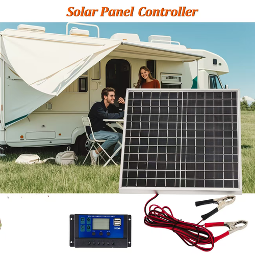 Este kit de geração de energia solar monocristalino de 12W12V inclui um painel solar com estrutura em alumínio, um controlador digital e um cabo de conexão com clip de crocodilo. Possui múltiplas proteções de circuito e suporta alimentação autónoma. É adequado para carregar baterias de banco de energia de campistas e embarcações, e vem com interface USB, tornando-o conveniente para alimentar pequenos dispositivos eletrónicos ao ar livre.