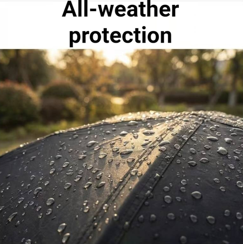 Tenda de bicicleta dobrável para uso ao ar livre, em tecido Oxford 210D,proteção contra chuva e prevenção de poeira. Pode ser utilizada para estacionar a bicicleta ou para acampamento e piqueniques. Estrutura em fibra de vidro,  equipada com uma bolsa de armazenamento e suportes no chão. Adequada para ciclismo e acampamento de curta distância. Não utilizar em condições climáticas adversas. Oferece proteção básica contra a luz solar e a poeira para a bicicleta e pertences pessoais.