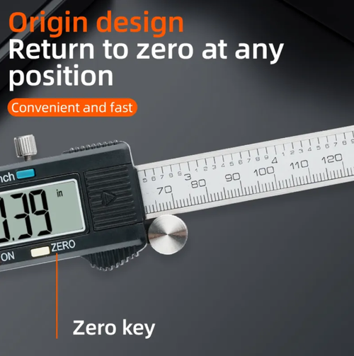 Paquímetro digital, medição rápida, precisa e fácil!  A tela de alta definição lê os dados instantaneamente, comutação de unidade dupla + reinicialização zero com um clique, com precisão de 0,01 mm para capturar com precisão.  O material de liga é resistente ao desgaste, adequado para vários cenários, como processamento mecânico e artesanato DIY, um grande auxiliar para medição!