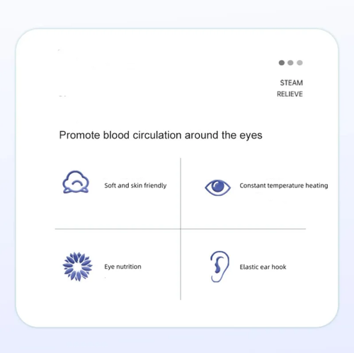 Luteína Steam Eye Mask, alivia efetivamente a fadiga ocular e promove a circulação sanguínea nos olhos.  Contém luteína para nutrir a área dos olhos, e o vapor quente ajuda a abrir os poros dos olhos, acelerando a circulação.  Esta é a escolha ideal para proteger seus olhos na era digital.  Encomende hoje e receba 50 pacotes gratuitamente.