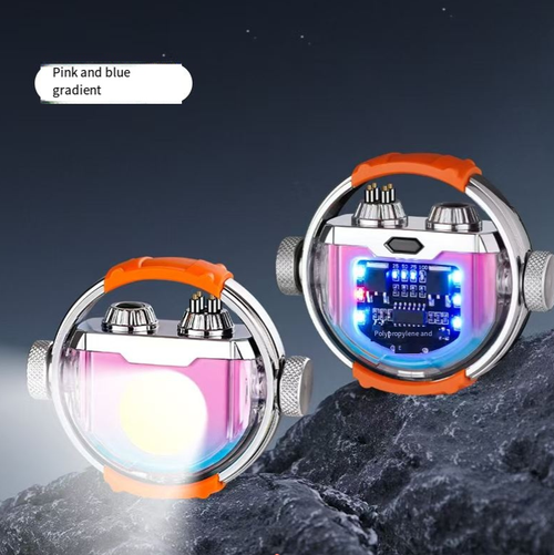 Este isqueiro giroscópico de arco elétrico mecânico é extremamente futurista em design.  Sua tecnologia de arco duplo garante ignição estável e é resistente ao vento.  Basta girá-lo e as luzes de LED vão piscar, proporcionando entretenimento e alívio do estresse.  Ele suporta carregamento rápido Tipo C, tem uma bateria de alta duração e também conta com função de iluminação COB.  Seja para uso diário ou exploração ao ar livre, é o acessório de moda indispensável!