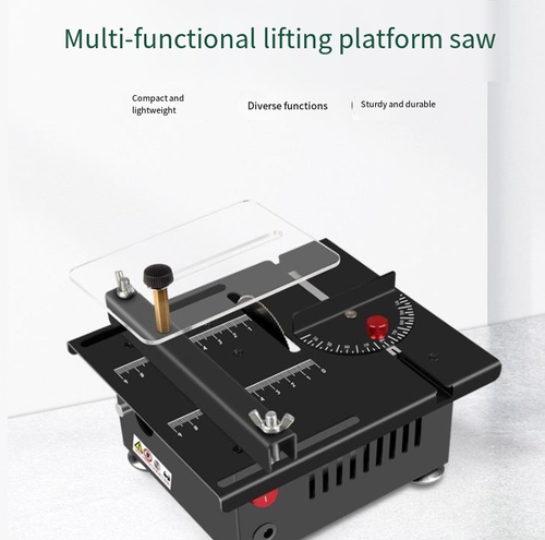 Mini serra de plataforma elevatória, compacta em tamanho e potente em desempenho.  Pode ser ajustado para um ângulo de 0-90°.  Ele pode cortar com precisão vários materiais, como madeira, acrílico e placas de PCB.  A operação é segura e fácil de dominar.  Seja você um entusiasta de modelos ou um especialista em marcenaria, você pode obter um corte preciso com ele, tornando suas criações artesanais mais notáveis!