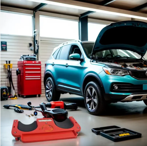 Reparo de automóveis de skate ajoelhado.  O acolchoamento macio na superfície da prancha protege os joelhos da dor.  O material de alta resistência suporta cargas pesadas de forma estável.  permitindo uma operação suave sem a necessidade de levantar repetidamente.  Também possui uma alça para fácil armazenamento.  É adequado para diversos cenários.  As bordas são arredondadas para evitar riscos.  Pode facilmente reduzir o peso de se ajoelhar e aumentar o conforto durante a operação.