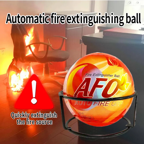 AFO Sensor Automático de Incêndio - Bola de Extinção.  Quando exposto ao fogo, ele libera automaticamente pó seco inofensivo em 3-5 segundos.  Ele pode proteger vários cenários, como residências e escritórios, por 24 horas.  É o exterminador inteligente para focos de incêndio e ajuda você a construir uma linha de defesa segura!
