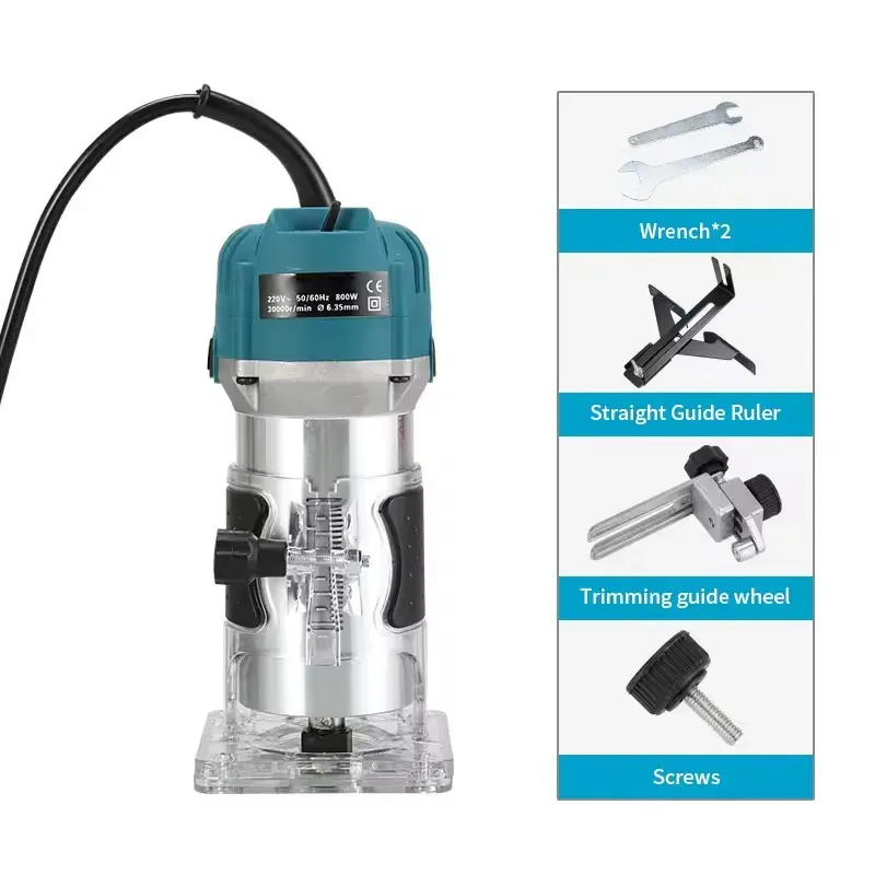 Este aparador elétrico para marcenaria pode ser usado para ranhurar madeira, aparar DIY, arco e escultura artística.  É uma ferramenta versátil para marcenaria e reforma da casa.  Sua base transparente fornece visibilidade precisa.  Várias configurações de velocidade se adaptam a diferentes materiais.  A fresa de alta resistência e durável permite que você crie facilmente projetos de marcenaria requintados e decoração de casa personalizada.