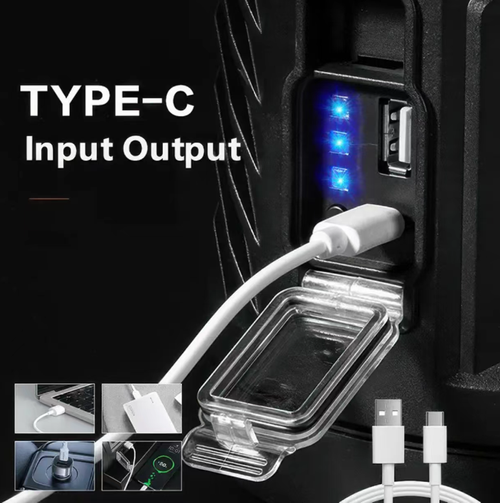 Refletor portátil de alta intensidade ao ar livre movido a energia solar.  Ele fornece iluminação de luz forte.  Equipado com um painel solar e uma interface Type-C, também possui uma função de carregamento de emergência.  Resistente a quedas e antiderrapante.  O nível da bateria é claramente visível.  É o guardião brilhante para exploração ao ar livre e resgate de emergência.
