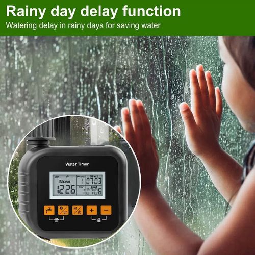 Temporizador de irrigação + kit de mangueira de 10 metros, com sensor de chuva, para automaticamente de regar quando chove e permite uma rega precisa em vários momentos. A mangueira de 10 metros cobre o jardim sem pontos cegos. Os bicos multimodo são adequados para regar flores, resfriar, etc. A instalação é simples, tornando-a um ajudante conveniente para irrigação inteligente de jardins.