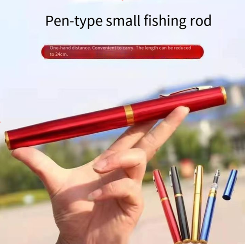 Mini vara de pescar portátil,com um comprimento de contração de apenas 24 cm,é tão portátil quanto uma caneta.  Quando desdobrado, possui excelente rigidez.  A estrutura oculta e o design do anel magnético são profissionalmente duráveis.Disponível em várias cores.Ele permite que você comece a pescar a qualquer momento.  É um gadget portátil divertido de pesca para profissionais urbanos e entusiastas de atividades ao ar livre, permitindo que você traga a alegria da pesca para sua vida diária.