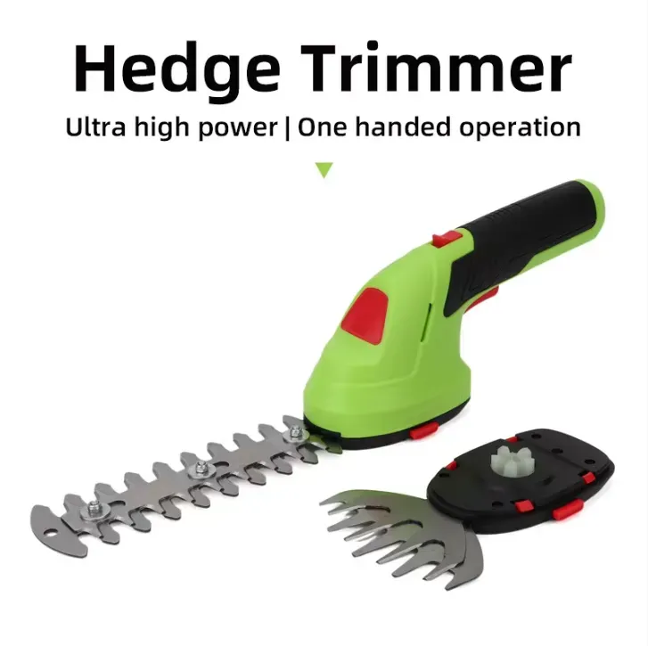 A ferramenta perfeita para manter seu jardim!  O aparador elétrico de cerca viva com motor de alta potência corta os galhos de forma perfeita.  É fácil de operar com uma mão só, leve e não cansativo.  A bateria recarregável é sem fio e sem restrições.  Os dois interruptores de segurança proporcionam maior tranquilidade.  Peça hoje e consiga um par de lâminas longas e curtas de graça.  Até iniciantes podem facilmente dominar a modelagem de plantas verdes.