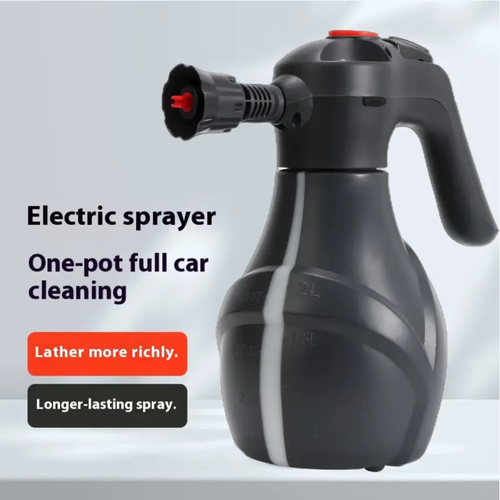 Boas notícias para os entusiastas de lava-rápido!  Este pulverizador elétrico possui um motor de quatro turbinas que pulveriza espuma densa.  Ele tem uma grande capacidade de 2L para lavar veículos inteiros.A linha transparente do nível da água é transparente.  A empunhadura é confortável e não causa fadiga das mãos.  Pode ser carregado uma vez e usado dez vezes.  É adequado para lavagem de carros, regar flores e limpar janelas.  Até iniciantes podem alcançar resultados profissionais com ela.