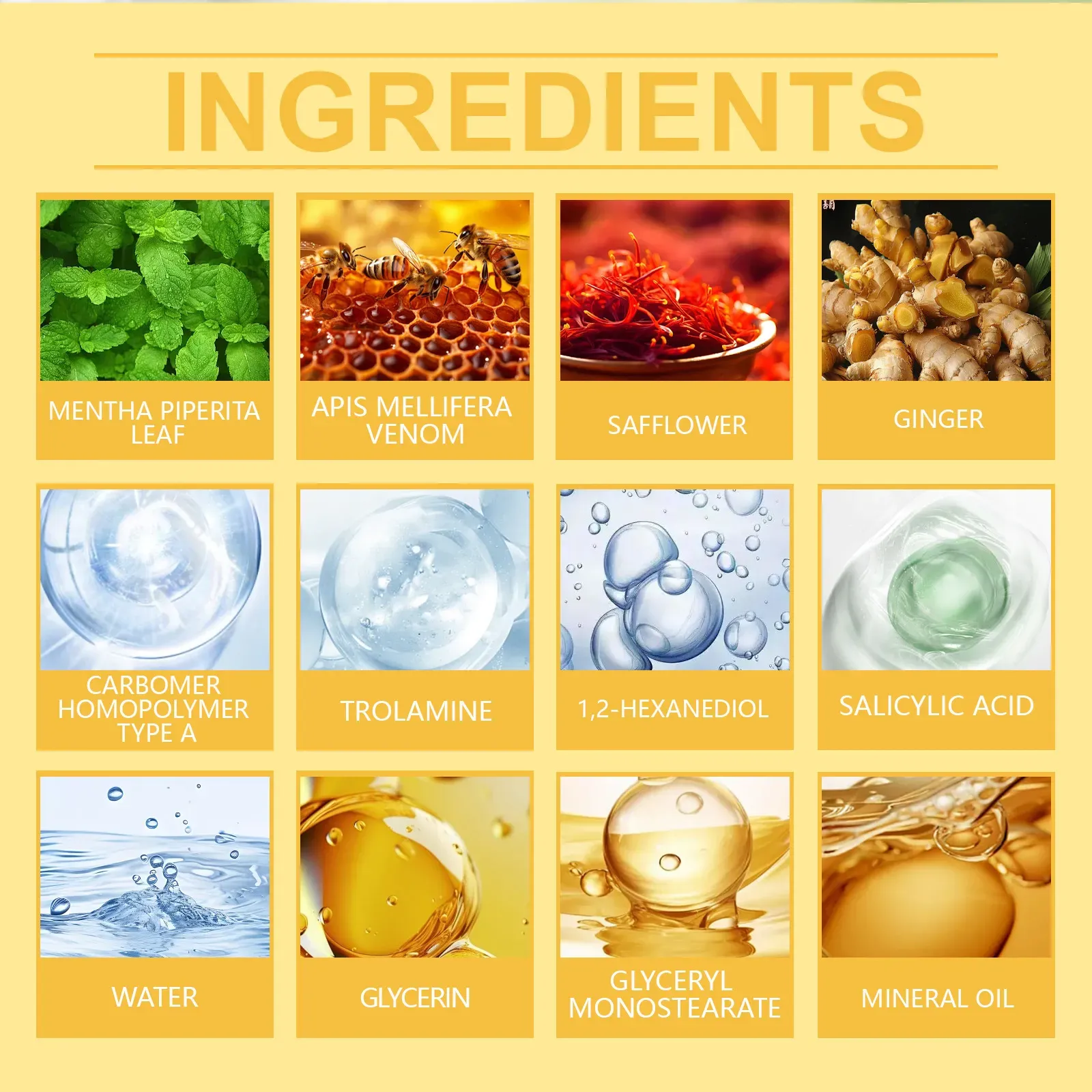 Não perca a oferta exclusiva de hoje! Pegue 3 frascos do Bee Venom Vitiligo Sooing Repair Cream de uma vez. Os ingredientes principais do veneno de abelha nutrem profundamente a base da pele, promovem a regeneração celular e aprimoram a capacidade de autorreparação. Ele age suavemente nas áreas afetadas, desfocando gradualmente as bordas das manchas e uniformizando a pele na pele, sem efeitos colaterais e proporcionando tranquilidade. É um item indispensável para cuidados com a pele.