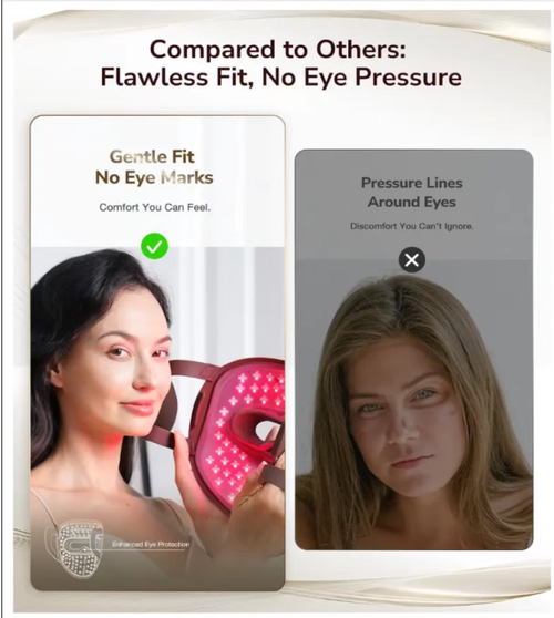 Máscara Espectral Black Flare Stone, com 90% de luz uniforme cobrindo todo o rosto, fototerapia multi-banda para rejuvenescimento direcionado da pele.  Quadro TR-90 + máscara de silicone para os olhos de grau alimentício, confortável sem pressionar o rosto, pode desfrutar de cuidados com a pele enquanto maratona.  15 minutos deitados oferecem um cuidado de nível cinematográfico.  Melhora a opacidade, vermelhidão e queda com um clique.  É a melhor solução para cuidados com a pele preguiçosos!