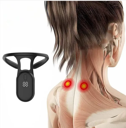 Corretor de postura de relaxamento linfático por ultrassom.  Ele pode detectar e alertar inteligentemente sobre corcunda.  A tecnologia de ultrassom alivia a pressão linfática nos ombros e pescoço.  Carregamento USB está disponível.  Adequado para adultos e crianças.  Pode ser usada invisivelmente sem afetar o movimento.  2 horas por dia durante 21 dias para corrigir corcunda, desenvolver uma postura ereta e relaxar os ombros e o pescoço!