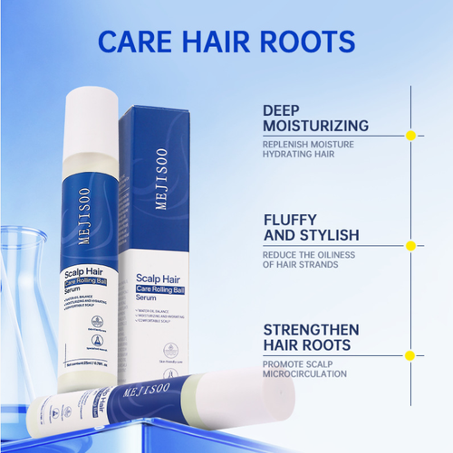 Cabelo fino, raízes fracas?Experimente a essência para crescimento do tratamento Rolling Ball para o couro cabeludo.Role suavemente e ele hidratará profundamente,fortalecerá as raízes do cabelo e proporcionará uma penetração profunda no couro cabeludo em apenas 30 segundos.  É refrescante e não oleosa.  Peça hoje e adquira 5 garrafas.  É suficiente para as necessidades de cuidados capilares de todo o trimestre.Você terá um cabelo cascata volumoso com o dobro do efeito visual do volume do cabelo!