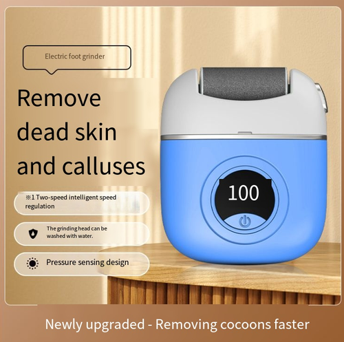 Moedor de pé digital elétrico com controle digital de velocidade dupla, cabeça de moagem lavável + sensor de pressão, três cabeças de moagem com alta velocidade de 12000 RPM, moagem em três etapas para remover calosidades e pele morta, tornando seus pés suaves e macios.  Fácil de manusear para cuidados com os pés em casa!