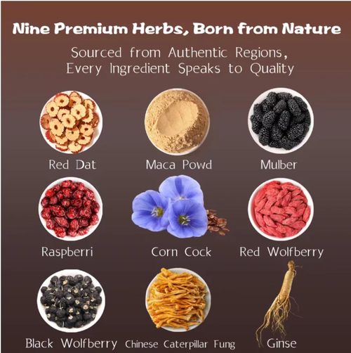 Se você está cansado, não se force!  O Chá Rejuvenescimento Jiubao, feito com 9 ingredientes genuínos, incluindo amoras e bagas de goji, é doce e não tem amargor.  Ele nutre sangue e aumenta a energia, e você pode aproveitar seus benefícios por 3 dias consecutivos.  Faça seu pedido hoje e você receberá 2 sacos, que são suficientes para 2 semanas de uso.  Aproveite a liberdade de rejuvenescimento!  Leve com você em saquinhos de chá individuais, e é mais saudável do que chá de leite!