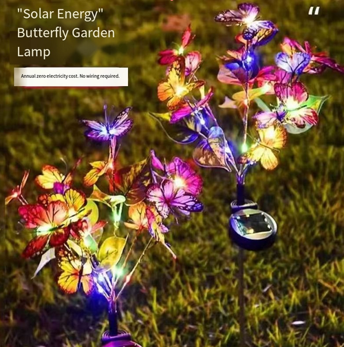 Faça o pedido hoje e você receberá 2 abajures solares borboleta.  As asas de borboleta são usadas como decoração de jardim durante o dia e emitem automaticamente luz quente e suave à noite.  Sem necessidade de fiação, custo zero de eletricidade.  Eles são impermeáveis e duráveis, criando uma atmosfera romântica e animada de verão no seu jardim ou terraço.  Alta praticidade o torna um companheiro ideal para espaços externos.