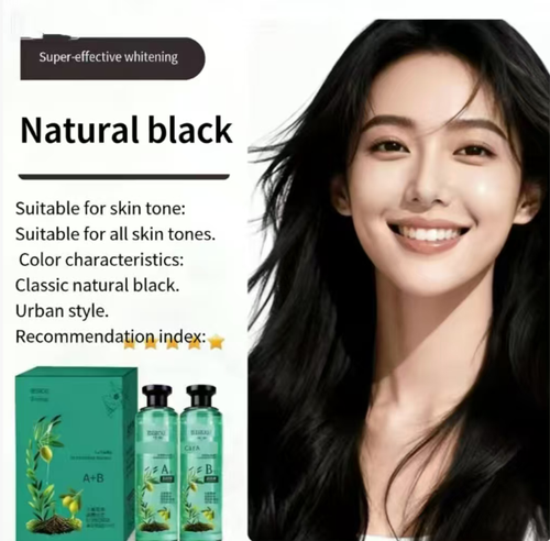 Plant Essential Oil Set AB Salon-Grade Hair Dye, cada conjunto inclui 2 frascos de AB + 6 acessórios.  Possui 6 camadas de essência vegetal para tingimento e nutrição, com um gel transparente que não tem odor.  Naturalmente, escurece o cabelo enquanto cobre e uniformiza a cor.  Leva 30 minutos para alcançar resultados semelhantes aos de um salão em casa.  Peça hoje e adquira 2 conjuntos pelo preço de 1.  É suave para o cabelo, conveniente e econômico.