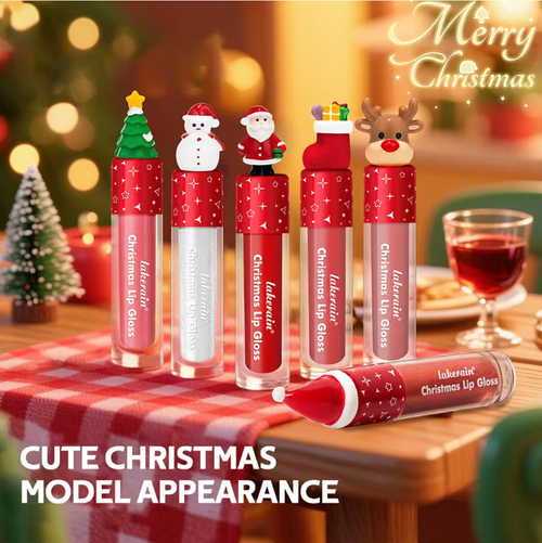 Gloss labial mate velvet matte.  Faça o pedido hoje e você receberá um conjunto de 6 tubos.  O próprio tubo é a edição limitada de Natal que acerta no lugar para as meninas. ele naturalmente tem um efeito chamativo.  A fórmula de veludo se transforma em uma textura semelhante a uma névoa na aplicação, fazendo com que os lábios fiquem leves e sem esforço.  Não causa ressecamento nem rachaduras, e pode cobrir completamente os lábios profundos sem deixar resíduos.  O tempo de uso é de 4 horas.