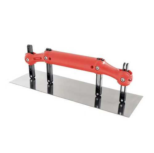 Raspador de massa ajustável em forma de arco que pode caber em várias superfícies curvas, como arcos internos e externos.  A lâmina de aço inoxidável é durável e pode ser usada para vários fins, como raspar massa e remover gesso de parede.  É fácil de desmontar e montar, tornando-o adequado para iniciantes criarem paredes curvas lisas e arredondadas.  É uma ferramenta eficiente para a construção de superfícies curvas.