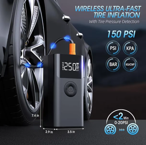 Este dispositivo de emergência veicular tudo-em-um integra funções como ligar (ligar um veículo de 12V), inflar (com 150 PSI e monitoramento da pressão dos pneus), iluminação, monitoramento da pressão dos pneus e um banco de energia de 10000mAh.  Possui design de segurança de nível militar, portabilidade e facilidade de operação.  É um companheiro de viagem essencial para os proprietários de automóveis lidarem com emergências como bateria fraca, pneu furado e falta de energia.