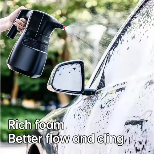 Não perca essa oportunidade!  Este pulverizador totalmente elétrico de espuma de pressão de ar traz a oficina direto para sua casa!  Com a pulverização de alta pressão que cria espuma densa e espessa, a sujeira automaticamente flutua para longe.  Longa duração da bateria e recursos de economia de água tornam conveniente para todos os tipos de pulverização.  Limpe facilmente a carroceria e os cantos ocultos das rodas, e dê ao seu carro um tratamento de spa em casa.