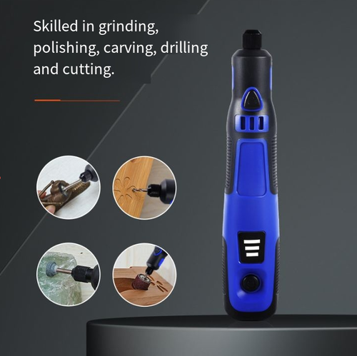 Retificadora elétrica multifuncional, extremamente prática!  Excelente para moer, polir, gravar, furar e cortar.  Ele pode lidar facilmente com várias tarefas manuais.  Compacto e fácil de operar, é uma excelente ferramenta para amadores e profissionais.  Segurá-lo em sua mão é como ter o poder de um criador.  É simplesmente incrível!