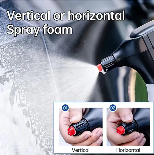 Não perca essa oportunidade!  Este pulverizador totalmente elétrico de espuma de pressão de ar traz a oficina direto para sua casa!  Com a pulverização de alta pressão que cria espuma densa e espessa, a sujeira automaticamente flutua para longe.  Longa duração da bateria e recursos de economia de água tornam conveniente para todos os tipos de pulverização.  Limpe facilmente a carroceria e os cantos ocultos das rodas, e dê ao seu carro um tratamento de spa em casa.