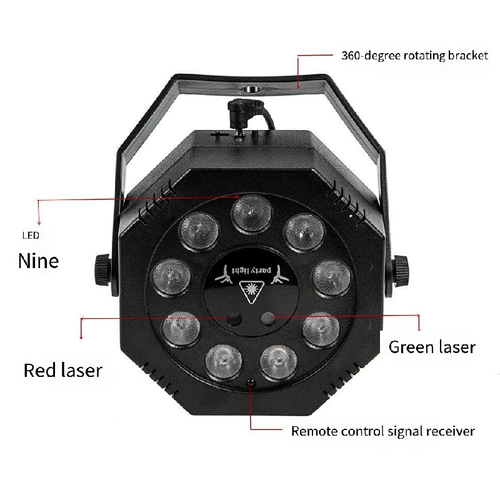 As luzes laser do palco no bolso criam uma atmosfera de cena noturna. Lasers vermelhos e verdes formam um céu estrelado, luzes de cor RGB cobrem as paredes. Existem 8 modos que podem ser controlados remotamente e alterados de acordo com o ritmo da música. É alimentado por USB, deslumbrante, mas não agressivo para os olhos. Pode ser pendurado na parede e levado facilmente para o carro. Ele pode ser transformado em um palco com apenas um clique de uma luz noturna comum.