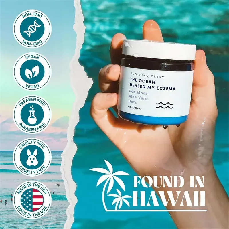 Pele coçando e seca, ficando vermelha de tanto coçar?  Este creme reparador marinho, com aloe vera, algas marinhas e mingau de aveia, combate a origem da coceira na raiz, hidratando e fortalecendo a barreira.  Tem uma textura cremosa não pegajosa e não úmida.   Peça hoje e adquira 5 garrafas.  Cada garrafa tem o mesmo preço de uma xícara de café.  Adequado para toda a família.  Pode ajudar a estabilizar a pele tanto para o ressecamento sazonal quanto para o eczema de longo prazo.