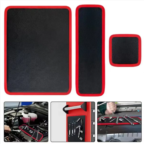 Indispensável para mecânica!  Este painel magnético de 3 peças é totalmente embutido com ímãs fortes. eles ficam firmes no lugar.  Isso evita perdas e economiza tempo.  Disponível em três tamanhos - grande, médio e pequeno - ele se encaixa em vários cenários, como desktops, espaços pequenos e uso portátil.  É durável e fácil de limpar.  Pode ser usado para reparo de veículos, conserto de eletrodomésticos e projetos de bricolage.  Isso ajuda a manter a área de trabalho arrumada e organizada.