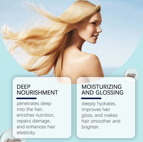 O spray para crescimento capilar contém café, minerais, vitaminas e aminoácidos.  Um spray leve pode nutrir profundamente os fios do cabelo – ele repara os danos causados por permanentes e colorações, reduz quebras, além de suavizar o frizz e dar brilho, deixando o cabelo forte e brilhante.  Tem uma textura refrescante e não oleosa, e é fácil de usar a qualquer momento com apenas um leve spray.  É portátil e não causa nenhum problema.